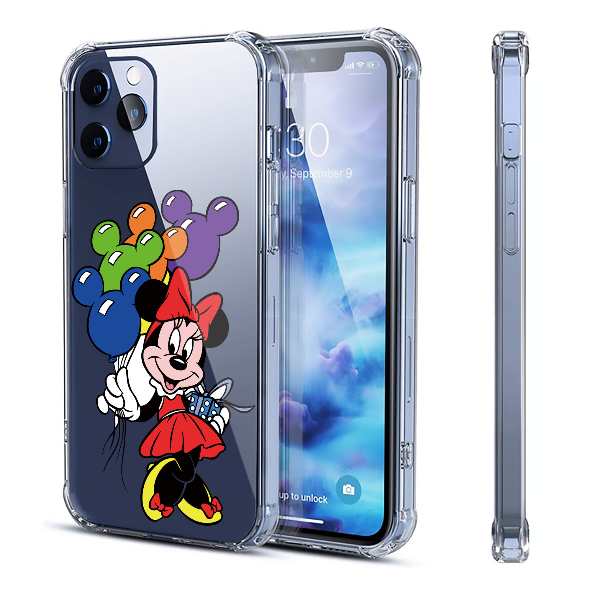 （画像用） ミッキーマウス Mickey Mouse 【iPhone 12シリーズ対応】透明スマホケース（クリアソフトケース）